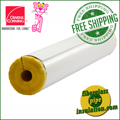 Owens Corning ASJ Max Fiberglass Pipe Insulation (1 thickness)